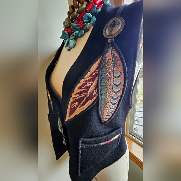 Vintage Coloratura Women's Vest 80's Southwestern - Picture 5 of 11